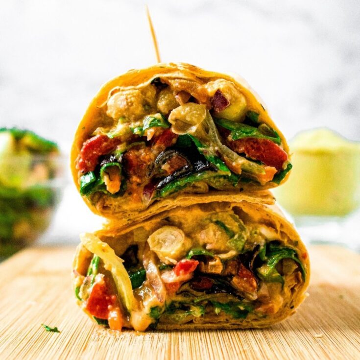 Image for Healthy Mediterranean Hummus Wrap Recipe