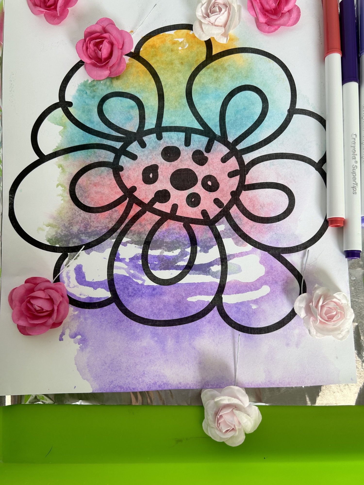 Image for Flower Foil Press Art 