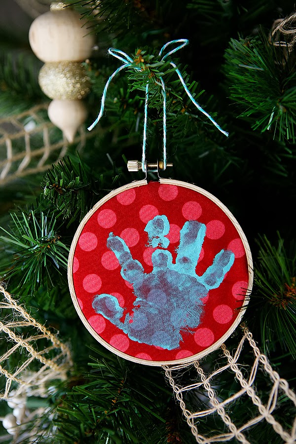 Image for Embroidery Hoop Handprint Ornament