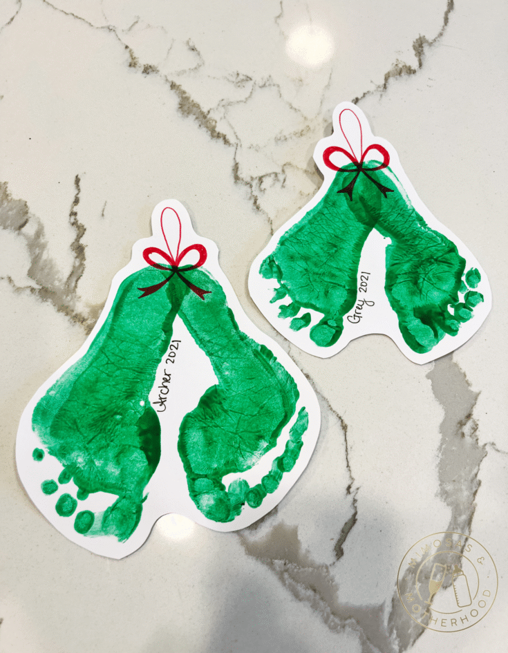 Image for Mistletoes Footprint Ornament
