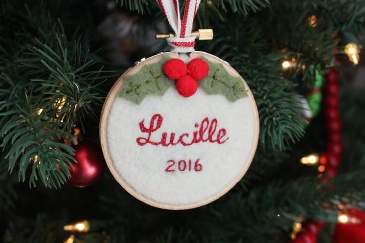 Image for Embroidered Baby Name Ornament